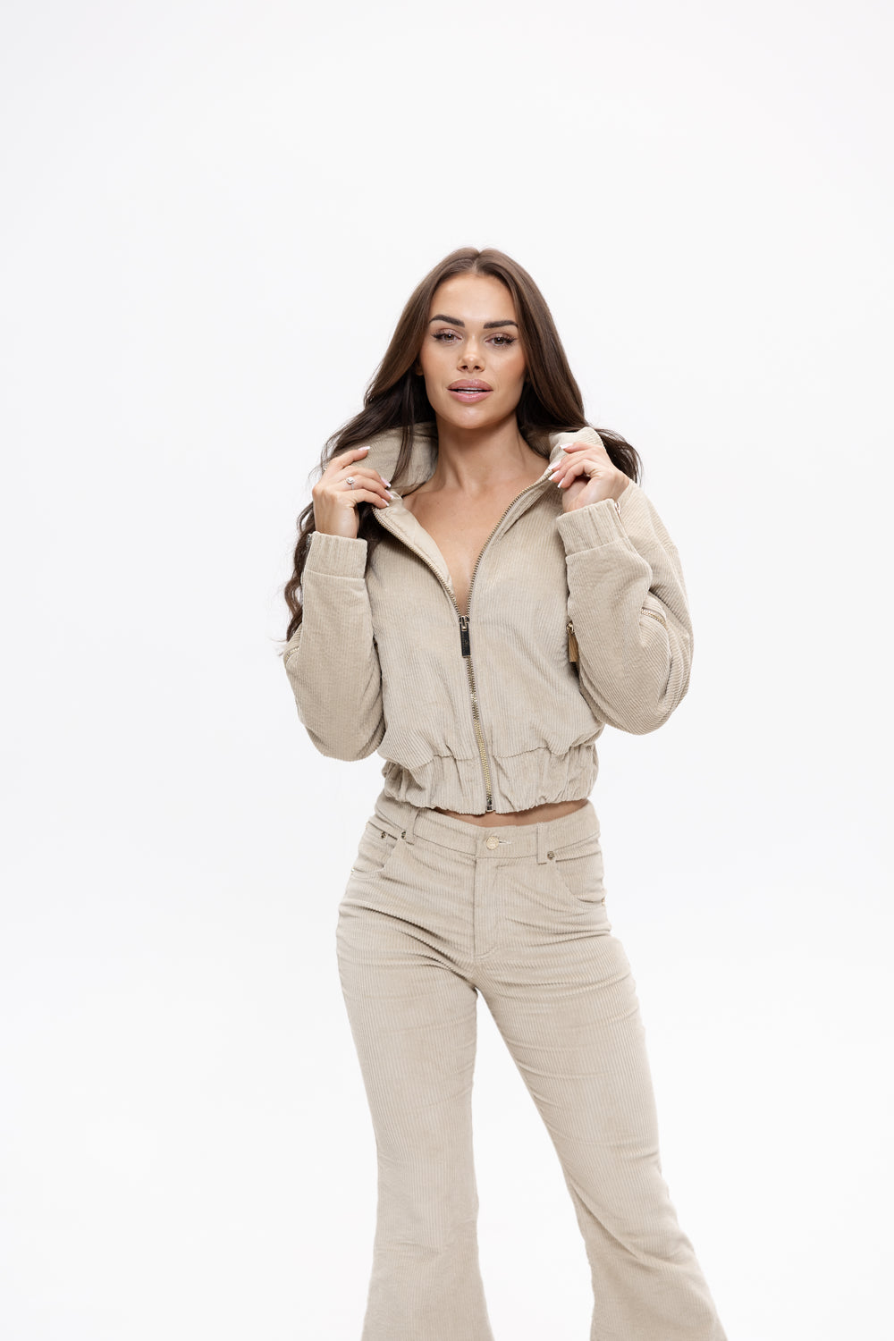 Bomberka sztruksowa NELI Beige