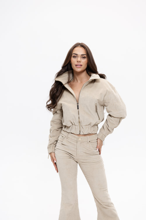 Bomberka sztruksowa NELI Beige