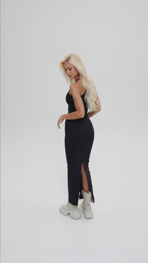 Sukienka maxi modelująca AUREA Noir